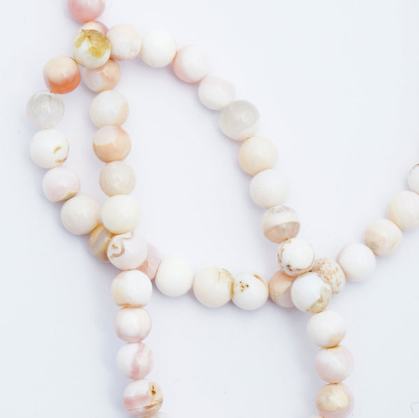 Pink Opal and Silver Necklace